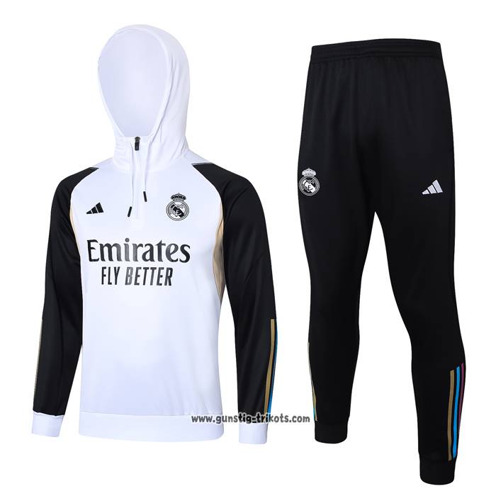 Sweatshirt Trainingsanzug Real Madrid Kinder 2023-2024 WeiB